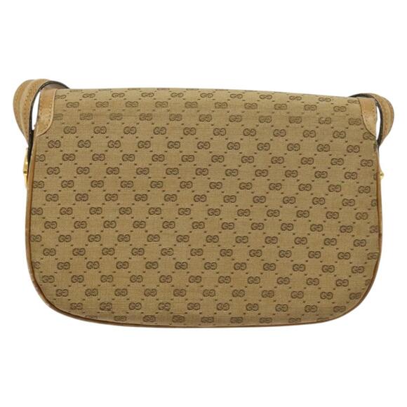 GUCCI Micro GG Canvas Shoulder Bag Beige Gold - Picture 3 of 16
